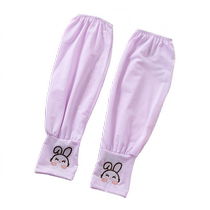 Childrens Ice Silk Sun Protection Sleeves Parent-child Thin Summer UV Protection Loose Ice Sleeve Womens Arm Gloves Cartoon Embroidery