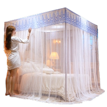 Mosquito net for home bedroom 2024 new encryption thickened three-door 1 5m palace princess style single-open 1 8m bed