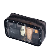 pvc transparent cosmetic bag waterproof zipper bag new cosmetic storage bag travel large capacity toiletry bag