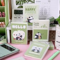 Cute Cartoon Panda Rubber Cover Small Portable Notepad Mini Pocket A7 Student Notebook