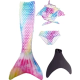 Детский раздельный купальник для плавания, наряд маленькой принцессы, летняя одежда, крой «рыбий хвост»