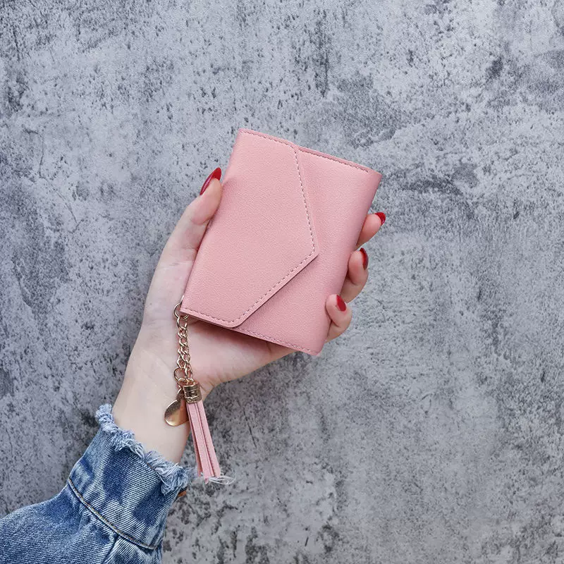 Short wallet, capacious universal card holder, for secondary school