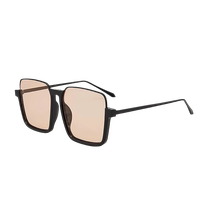 Brown sunglasses for women Kafa 2024 new sun visor Internet celebrity square big face plain glasses myopia sunglasses