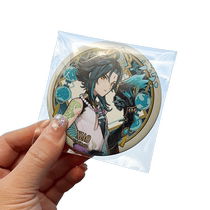 Round bar pendant pain bag can hold badge storage cover anime peripheral display pvc transparent bar cover