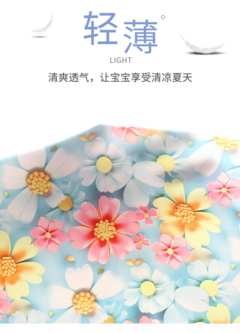 платье 女童连衣裙女孩樱桃刺绣裙子新款洋气梦幻3d印花公主碎花背心裙 Jifanpaul