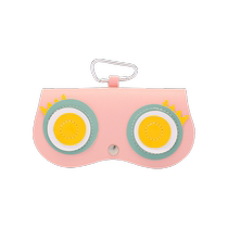 Anti-stress cute portable sunglasses eye bag storage soft leather protective cover glasses case girl hanging bag