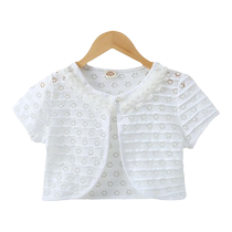 Girls small shawl coat princess thin short-sleeved baby air-conditioning shirt girls sun protection small waistcoat cardigan top