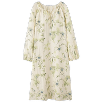 Pajamas for women with breast pads all-in-one pajamas for spring and autumn loose and comfortable long-sleeved 2024 new style can be worn outside home clothes