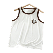 Summer new childrens vest for boys and girls thin Lyocell boneless vest ice silk cool vest for middle and large children