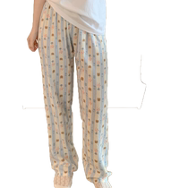 Pajama pants for women 2024 thin summer bubble cotton loose trousers cute cartoon can be worn outside walking pants home pajamas
