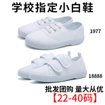 White shoes for women 2024 new summer student performance sneakers canvas shoes sneakers dance white indoor shoes for men