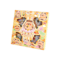 Cute Capybara Childrens Kapibara Handbag 100 Stickers Girl Sticker Set PET Waterproof Stickers Guka