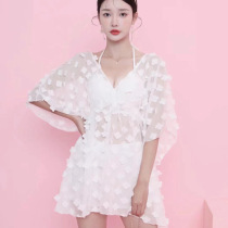 Womens swimsuit 2024 summer new split three-piece set conservative slimming belly-covering fairy style swimsuit hot spring swimsuit