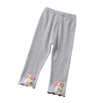 Girls pants spring and summer new style vertical stripe leggings versatile pants large stretch baby outer wear foreign style leggings