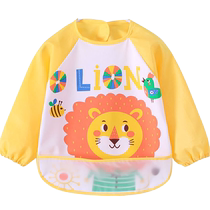 Baby coveralls childrens eating bibs waterproof and dirt-proof summer thin mens and womens baby food supplements sleeveless reverse-wearing protective clothing