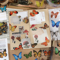 Colorful Butterfly Cute Girly Heart Sticker Pet Handbook Mobile Phone Case Water Cup Waterproof Sticker Butterfly Sticker Decoration