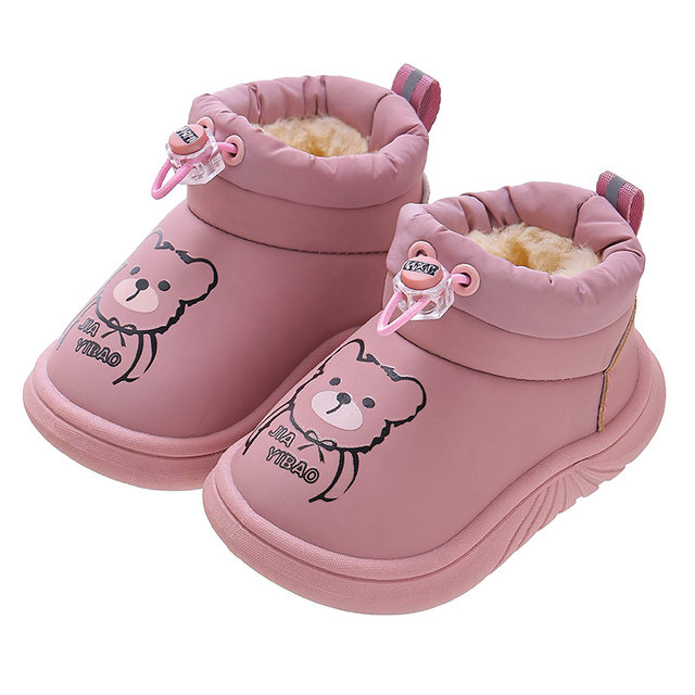 Children's Cotton Slippers 2025 Winter New Style Cartoon Warm Soft-Soled Non-Slip Baby Cotton Shoes for Boys and Girls