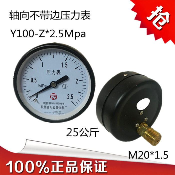 Fuyang Hongsheng axial with side pressure Y60 Y60 100-ZTX2 5MPA 25 kg 5MPA water pressure meter air pressure gauge