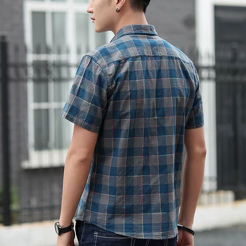 南极人 Хлопковая летняя одежда, рубашка, кардиган, облегающий крой