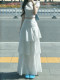 2026 New White Moonlight White Puff Sleeve Dress Women's Summer French Fairy Suit Cake Long Dress