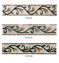 天然大理石材手工马赛克拼图 户外花园玄关波导踢脚腰线楼梯装饰