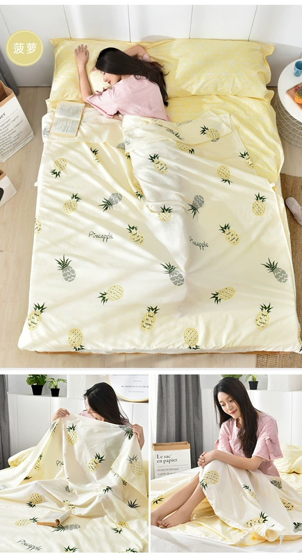 Du lịch khách sạn qua túi ngủ bẩn người lớn trong nhà kinh doanh khách sạn đôi di động bông mỏng du lịch chống bẩn tấm