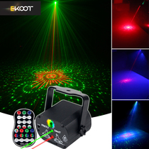 2020 new mini LED laser stage light 3 hole 60 pattern flash voice control KTV music colorful light