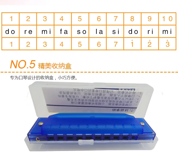 Bé đóng hộp đồ chơi trẻ em nhạc cụ hòa tấu nhạc cụ 10 lỗ đàn nhạc cho bé