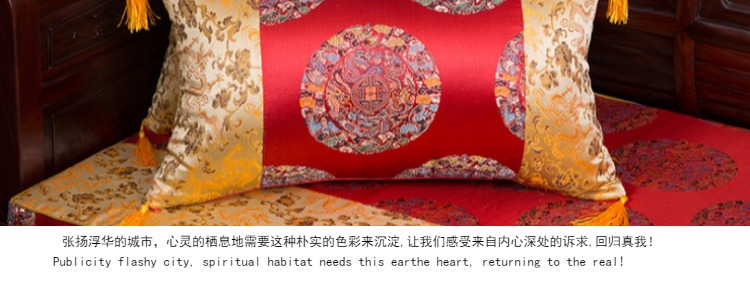 Gỗ hồng mộc Trung Quốc ghế sofa gỗ rắn phong cách Trung Quốc satin cổ điển lanh đệm gối ăn ghế đệm cung cấp đặc biệt gối ôm ghế sofa
