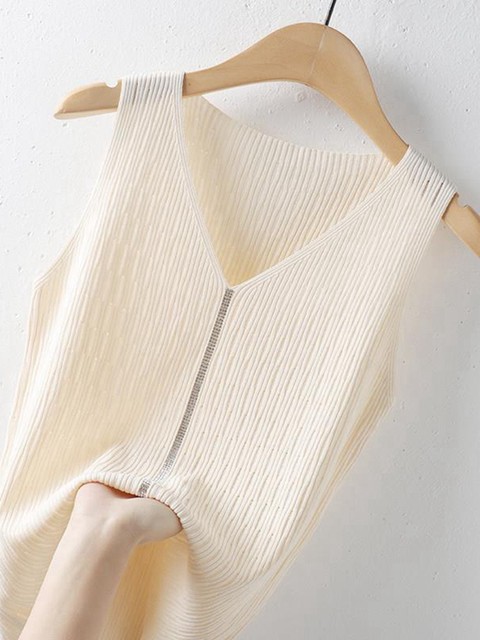 ເສື້ອຍືດຊັ້ນໃນຂອງແມ່ຍິງ Camisole ປີ 2024 ເສື້ອຢືດສັ້ນ ແຂນສັ້ນ ແຂນຍາວແບບອະເນກປະສົງ summer ice silk silk thin bottoming top