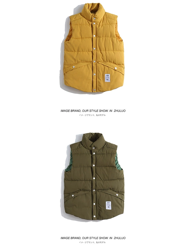 Dill mùa đông đường phố hip hop lỏng cotton vest nam và nữ với cùng một đoạn trung tính vest xu hướng retro mẫu đôi áo ba lổ