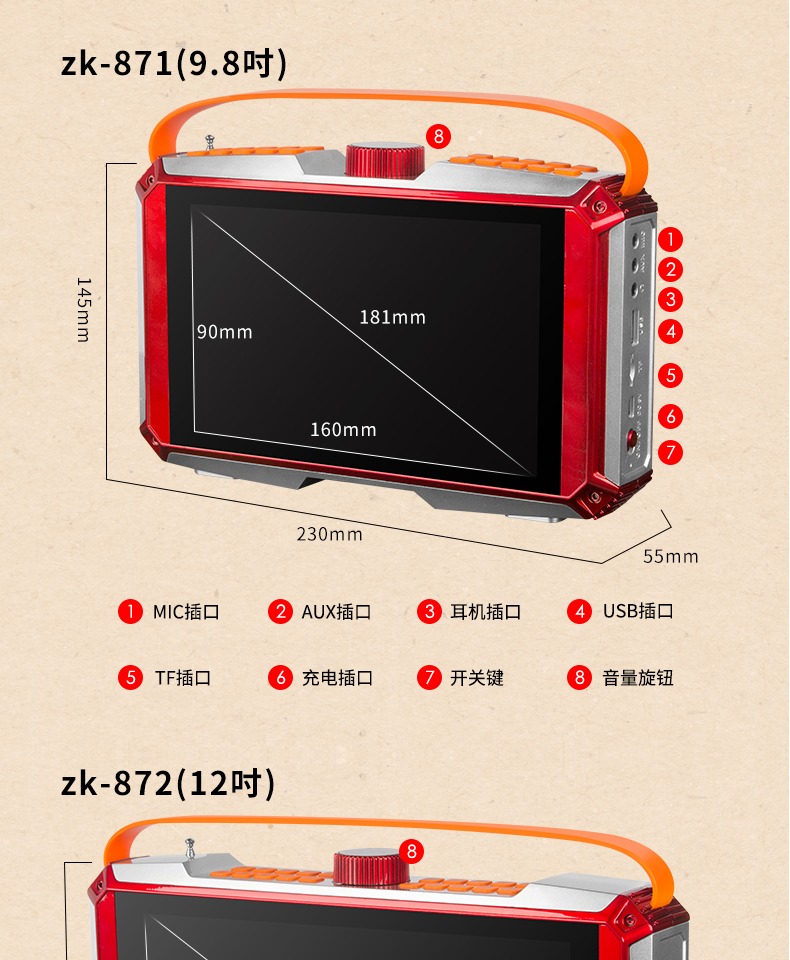 bộ phát wifi di động Đài phát thanh cũ mới di động người già xem kịch sân khấu máy hát trực quan đa phương tiện máy hát Walkman nhỏ có thể xem TV ghi HD phim truyền hình Yue opera Tần Chao Chao người chơi kịch - Trình phát TV thông minh bộ phát wifi 4g huawei