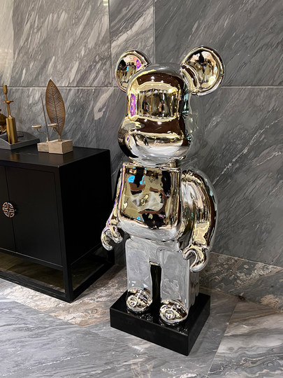 网红暴力熊大型摆件轻奢卡通公仔高端雕塑客厅电视柜旁落地装饰品