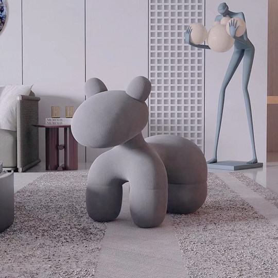 网红小马椅子创意沙发座椅儿童凳换鞋客厅装饰摆件落地乔迁礼物