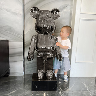 网红暴力熊大摆件轻奢卡通公仔创意雕塑客厅电视柜落地过道装饰品