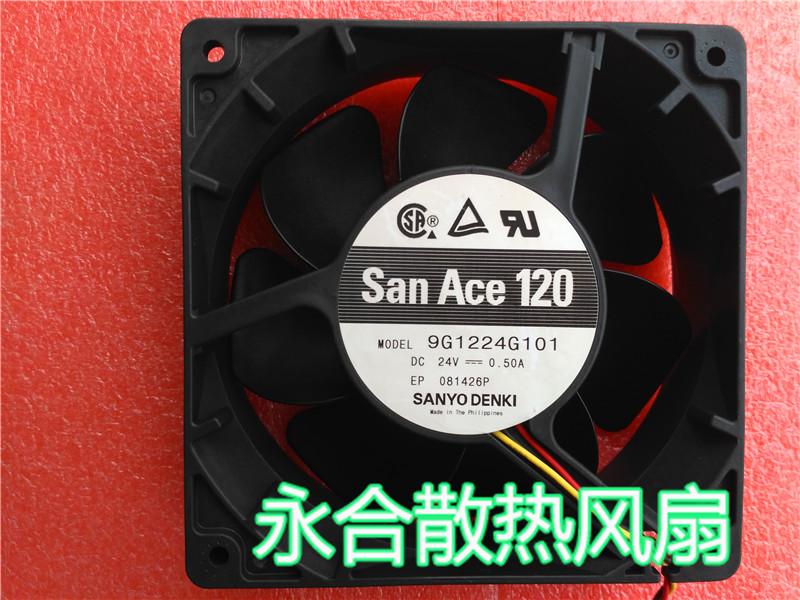 San Face 120 24V 9G1224G101 24V 50A 0 12cm 12cm 3 Line frequency inverter fan