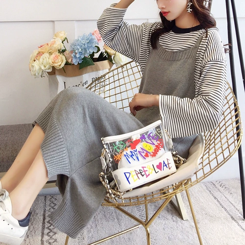 Комплект, свитер, длинное модное демисезонное платье, длина миди, популярно в интернете, 2018