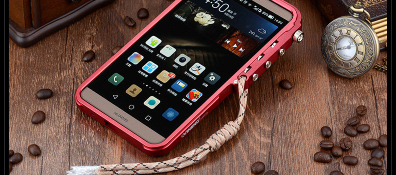 KANENG Mechanical Arm Trigger Aluminum Bumper Metal Frame Case Cover for Huawei Mate 7