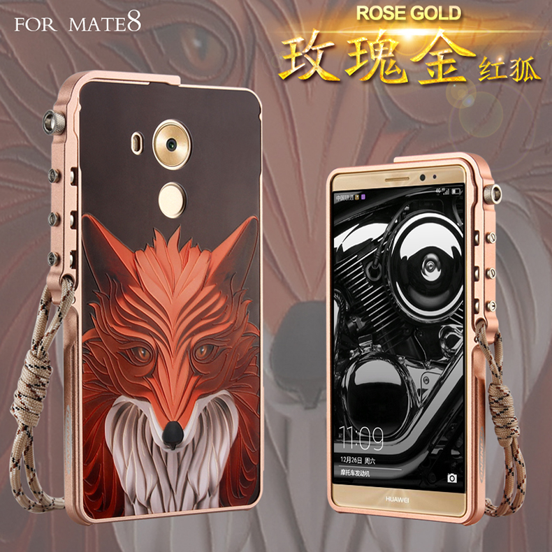 KANENG Mechanical Arm Trigger Aluminum Bumper Metal Frame Case Cover for Huawei Mate 8