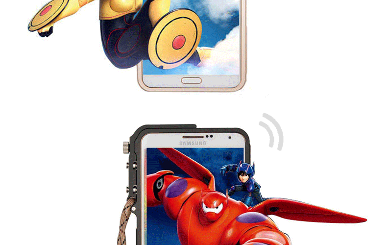 KANENG Mechanical Arm Trigger Aluminum Bumper Metal Frame Case Cover for Samsung Galaxy Note 4 N9100