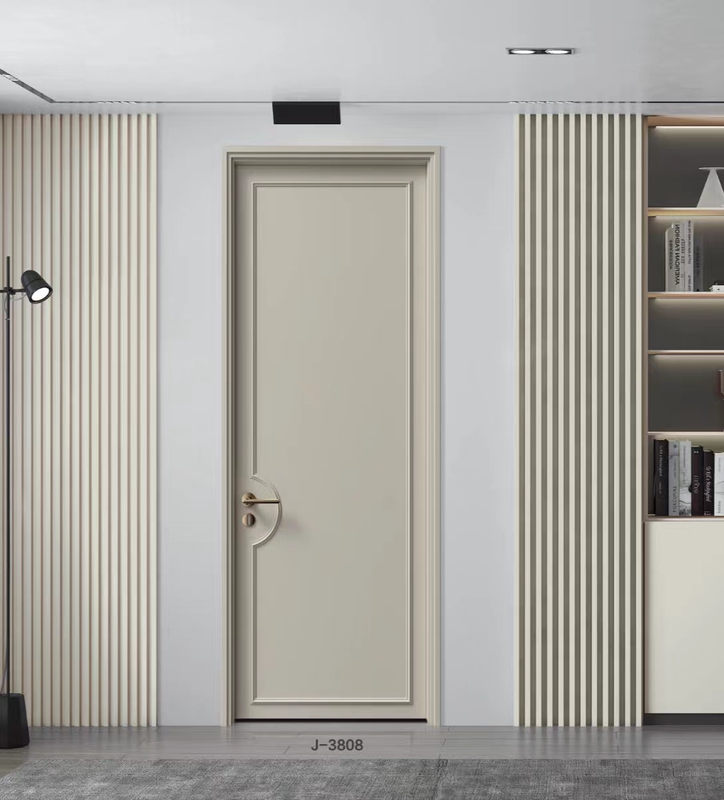 French Retro Paint Door Bedroom Room Flat Door Buckle Solid Wood Composite Door
