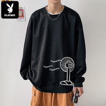 Playboy 2021 new spring and autumn trend clothes men loose round neck print sweater pullover tide dress