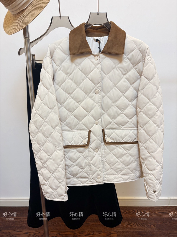 Holdobaji 95% White Goose down M*U Brand Quilted Lightweight Suede Lapel Short down Jacket for Women Winter Holdobaji 95% White Goose down M*U Brand Quilted Lightweight Suede Lapel Short down Jacket for Women Winter
