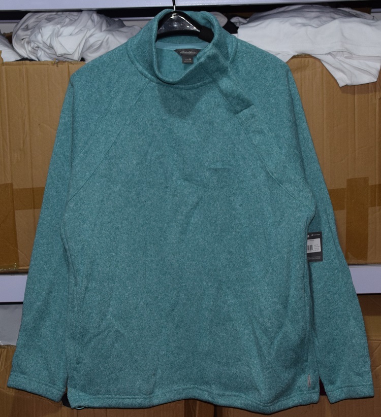 EddiE Bauer EddiE Bauer women's warm breathable snap-button placket sweater fleece looseness pullover
