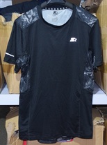 STARTER Mens Ultra-thin Quick Dry Breathable Splice Running Short Sleeve T-shirt