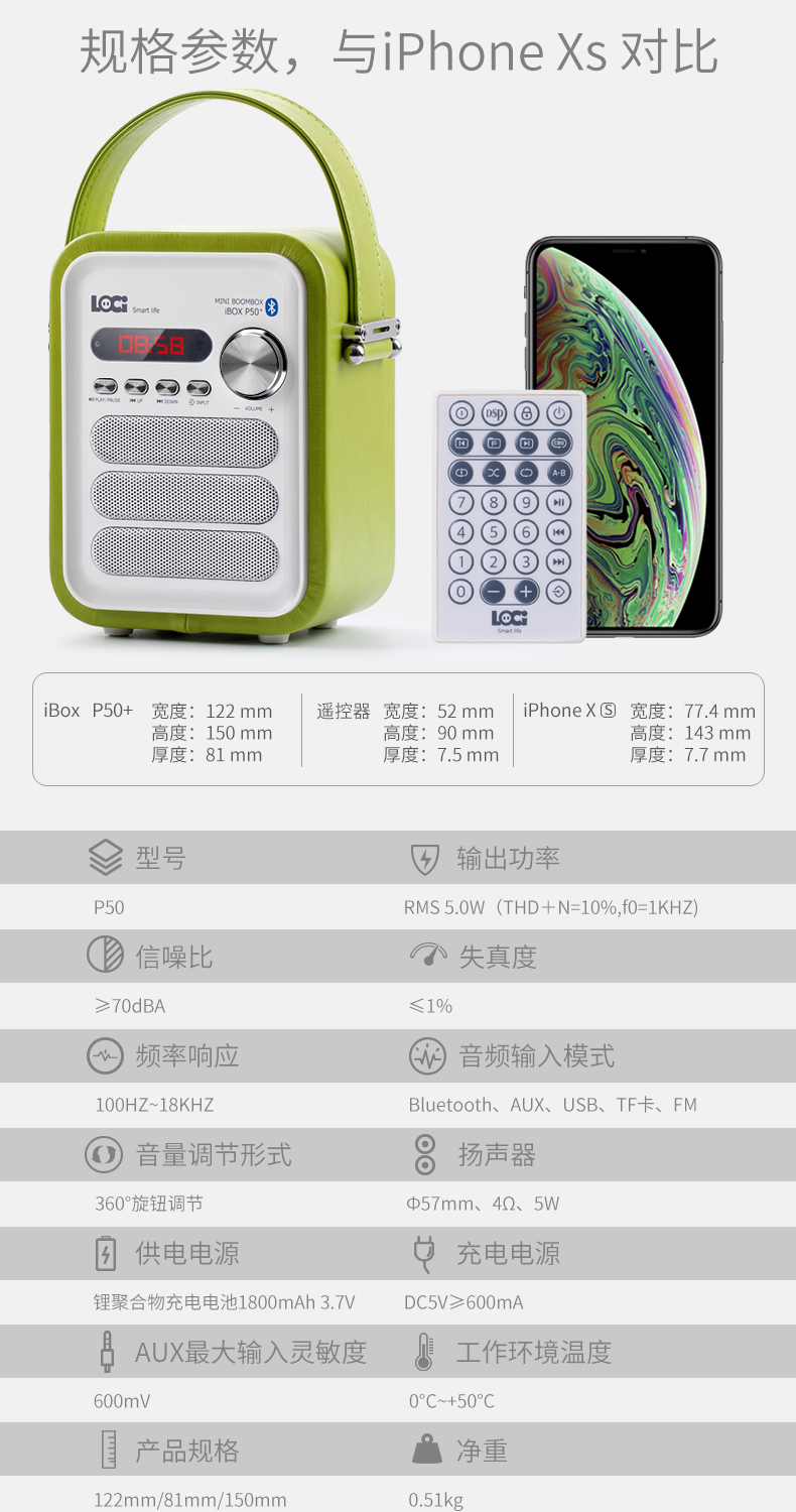LongTech P50 + máy nghe nhạc bài hát cho trẻ em cầm tay mới U đĩa câu chuyện âm thanh nhỏ Guoxue mini English - Trình phát TV thông minh giá cục phát wifi