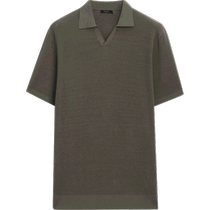 Summer new Massimo Dutti mens 2024 new simple urban commuting style solid color knitted short-sleeved POLO shirt 00905348963