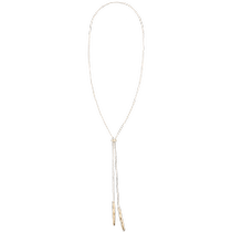 New spring and summer product MassimoDutti2024 womens accessories simple and versatile design double texture gold pendant long necklace 04602947303