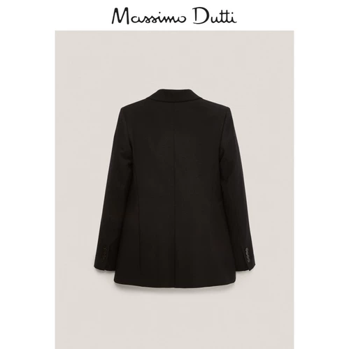 Massimo Dutti, дизайнерский черный шерстяной фланелевый костюм