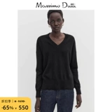 Дисконтный сезон Massimodutti Женский спорт 2024 Летний новый элегантный элегантный мягкий мягкий мягкий негарный кашемир ведический пот -свитер 05681541800